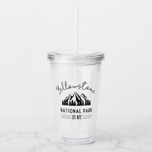 Verre En Acrylique Randonnée Camping dans le Parc National de Yellows