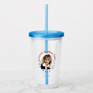 VERRE EN ACRYLIQUE #REALUSAPRESIDENTLAURAHGUILLEN
