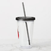 Verre En Acrylique Red Afro Unicorn (Gauche)