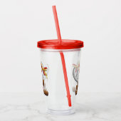 Verre En Acrylique Reindeer Puzzled drôle Caractère de Noël (Gauche)