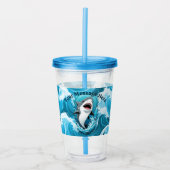 Verre En Acrylique Rejoignez-nous pour un requin mordant (Devant)