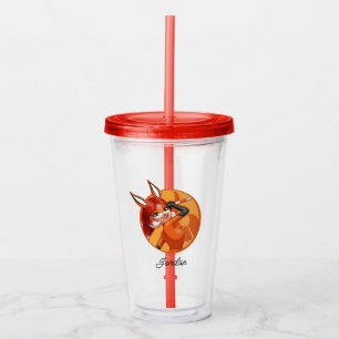 Verre En Acrylique Rena Rouge Orange Badge