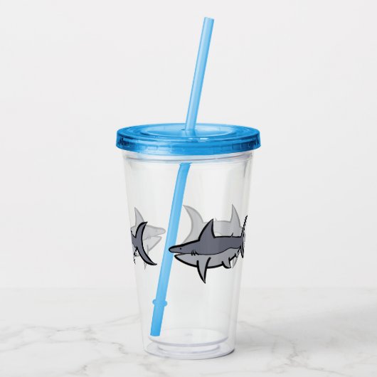 Verre En Acrylique Requins (Dos)