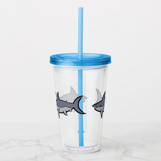 Verre En Acrylique Requins (Devant)