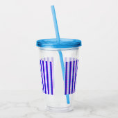 Verre En Acrylique rétro électrique rayé bleu & violet (Gauche)