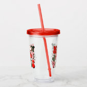 Verre En Acrylique Retro Noël Holly Jolly Vibes Vacances tendance (Gauche)