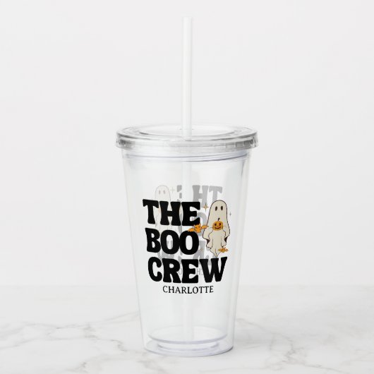 Verre En Acrylique  Retro The Boo Crew Spooky Halloween (Devant)