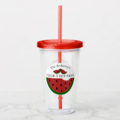 Verre En Acrylique Réunion de famille d'été de pastèque (Devant)