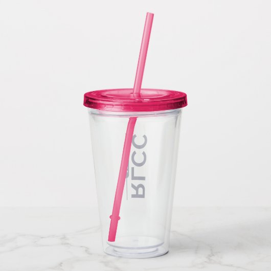 Verre En Acrylique RLCC Plastique Tumbler Isolé (Dos)