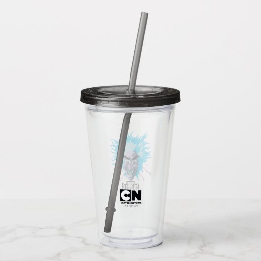 Verre En Acrylique Robot chicken Scientist Head Graphic (Dos)