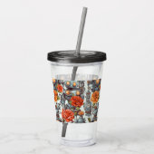 Verre En Acrylique Robots et fleurs lumineuses (Dos)