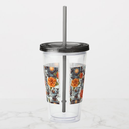 Verre En Acrylique Robots et fleurs lumineuses (Droite)