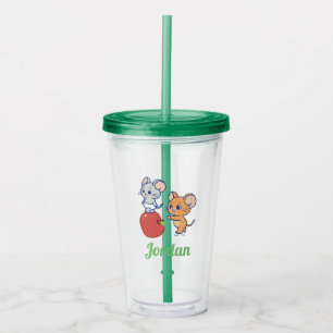 Verre En Acrylique Rollage Anime Tuffy et Jerry Apple