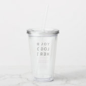 Verre En Acrylique Rose poussiéreux | Paruline claire personnalisée a (Dos)