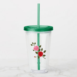 Verre En Acrylique Roses