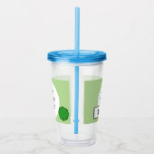 Verre En Acrylique Ruban aux fleurs vertes par Kenneth Yoncich (Droite)