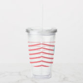 Verre En Acrylique Ruban Monogramme Rayures Glace (Droite)