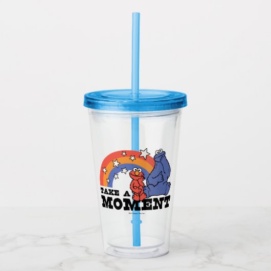 Verre En Acrylique Rue Sésame | Elmo & Cookie Take a Moment (Devant)