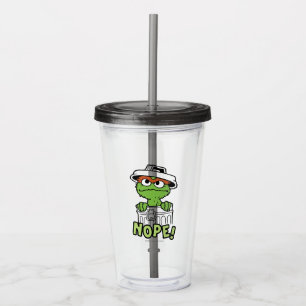 Verre En Acrylique Rue Sésame Oscar le Grouch Nope!