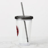 Verre En Acrylique Rustique Country Lake House Tree Red Buffalo Plaid (Gauche)