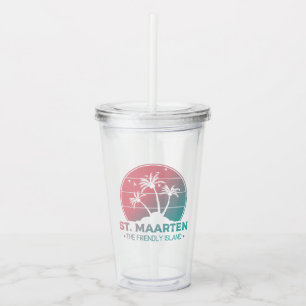 Verre En Acrylique Saint-Martin Sint Martin Retro Gradient