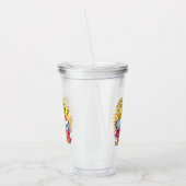 Verre En Acrylique Salty Beach | Soleil et palmier tropicaux (Gauche)