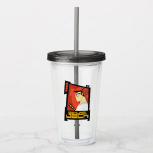 Verre En Acrylique Samurai Jack Souriant Futuristic Frame Graphic