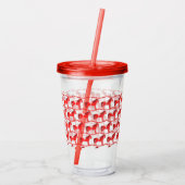 Verre En Acrylique Scandinave Noël Cheval Rocking Motif (Dos)