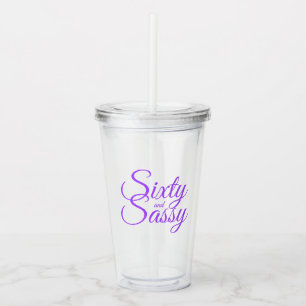 Verre En Acrylique Scénario chic violet Soixante-dixième anniversaire