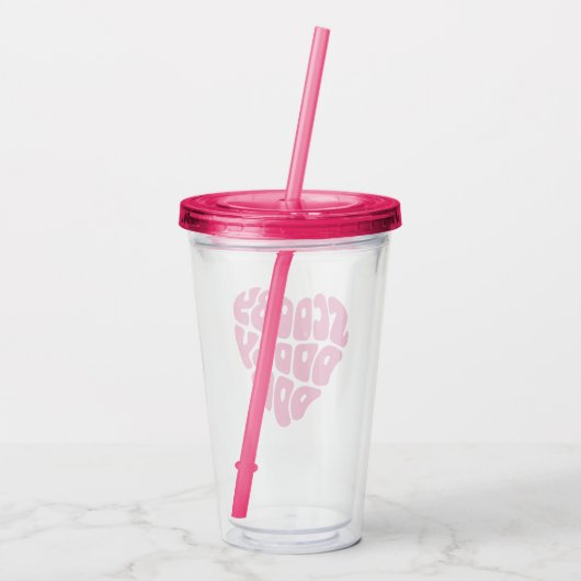 Verre En Acrylique Scooby Doo Doo Heart (Dos)