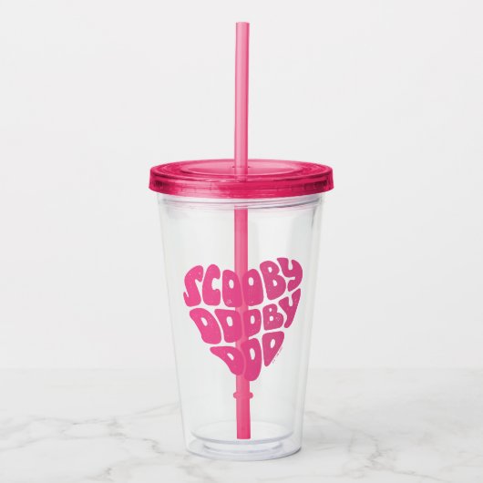 Verre En Acrylique Scooby Doo Doo Heart (Devant)