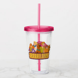 Verre En Acrylique Scooby-Doo "Groovy Gang" Retro Cartoon Graphic
