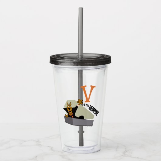 Verre En Acrylique Scooby-Doo | V est pour Vampire (Devant)