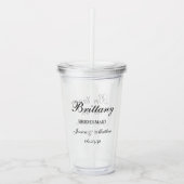 Verre En Acrylique Script Bridesmaid Customisé (Devant)