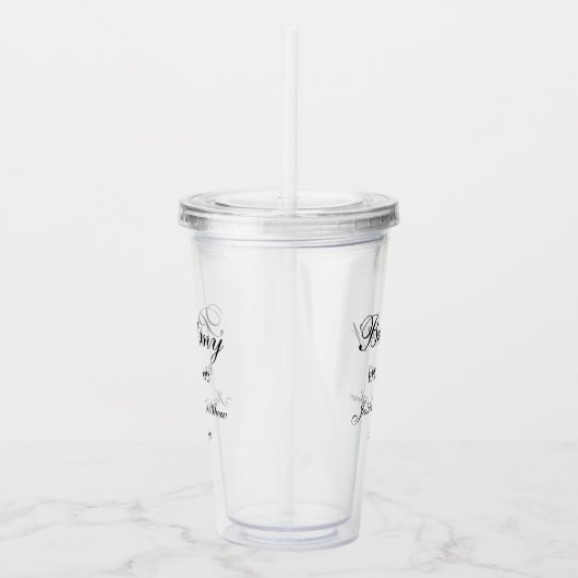 Verre En Acrylique Script Bridesmaid Customisé (Droite)