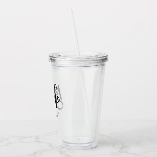 Verre En Acrylique Script élégant "Mariée" Custom Bridal Party (Gauche)