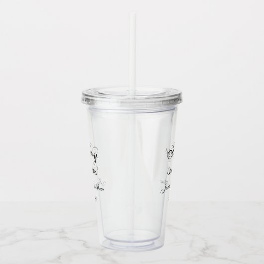 Verre En Acrylique Script Groomsman Customisé (Droite)