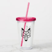 Verre En Acrylique Script Mama Foxy Fox géométrique (Dos)