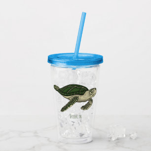 Verre En Acrylique Sea turtle cartoon