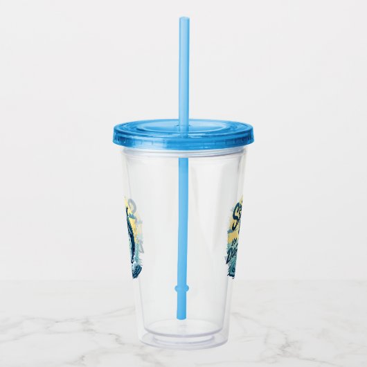 Verre En Acrylique Seas Day Retro Dolphin Océan esthétique (Droite)