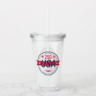 Verre En Acrylique Semiquincentenaire des États-Unis 250e anniversair
