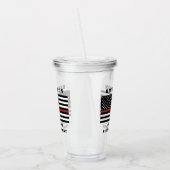 Verre En Acrylique Service d'incendie de la ligne rouge mince (Gauche)