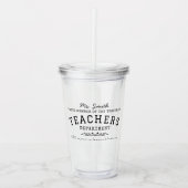 Verre En Acrylique Service Enseignants Torturés Tumbler Personnalisé (Devant)
