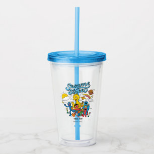 Verre En Acrylique Sesame Street   Amis depuis 1969