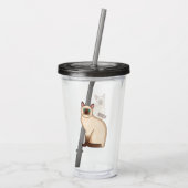 Verre En Acrylique Siamese cat cartoon (Dos)