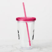 Verre En Acrylique Silhouette du profil latéral du lapin assis noir (Gauche)