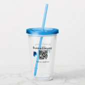 Verre En Acrylique Simple entreprise site web code-barres QR ajouter  (Dos)