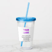 Verre En Acrylique simple et minimal ajouter votre logo/design ici te (Dos)