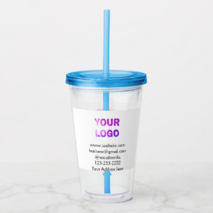 Verre En Acrylique simple et minimal ajouter votre logo/design ici te