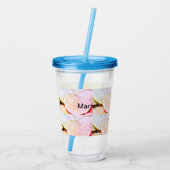 Verre En Acrylique Simple jaune citron vert ajouter nom minimum perso (Dos)